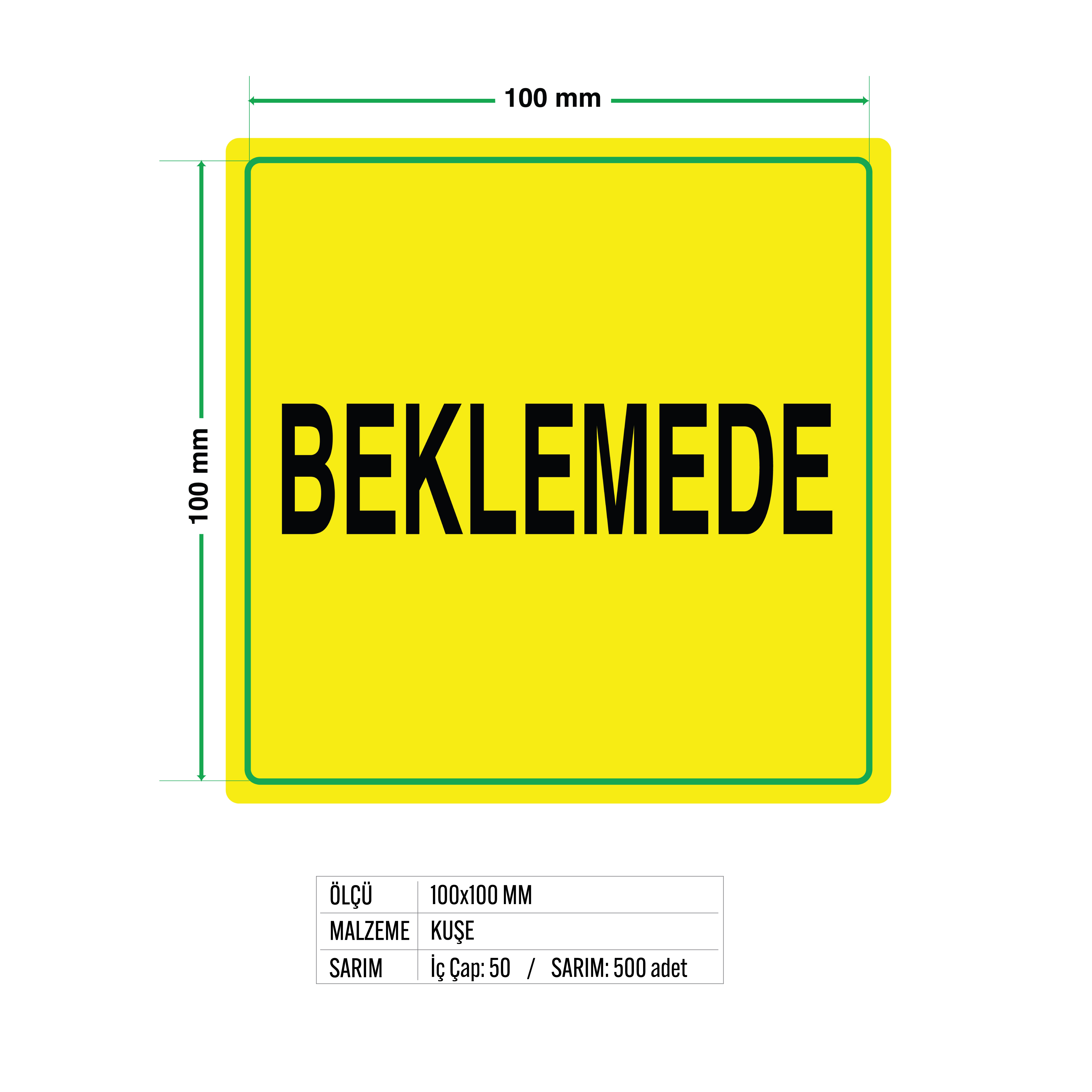 Etuket Standart Etiket